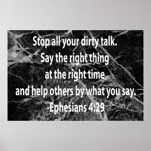 Ephesianen 4:29 poster (Voorkant)