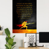 Ephesianen 6:10-11 Bijbelverse Poster (Thuiskantoor)