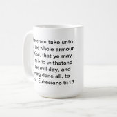 Ephesianen 6:13 koffiemok (Voorkant links)