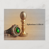 Ephesians 1:13b-14 Marked with a Seal Postcard Briefkaart (Achterkant)