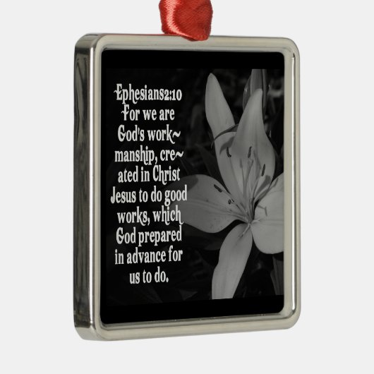 Ephesians 2:10 CHRISTMAS BIBLE SCRIPTURE ORNAMENT (Rechts)