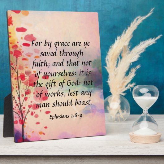 Ephesians 2:8-9 fotoplaat (Zijkant)