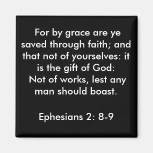 Ephesians 2:8-9 magneet
