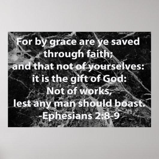 Ephesians 2:8-9 poster (Voorkant)