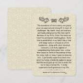 Ephesians 3:16 - de Kaart van de Nota van de Manus (Voorkant / Achterkant)