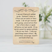 Ephesians 4:29 de briefkaartperkament van de Manus (Staand voorkant)