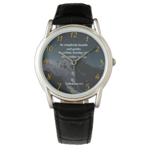 Ephesians 4:2 Christelijk Faith gebed Horloge