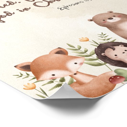 Ephesians 4:32 Nursery Wall Art Poster Print (Hoek)