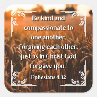 Ephesians 4:32 vierkante sticker