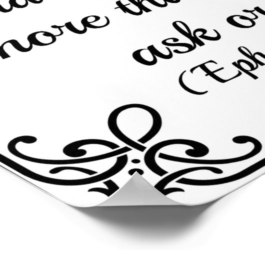 Ephesians BijbelGod is in staat om het buitengewoo Poster (Hoek)