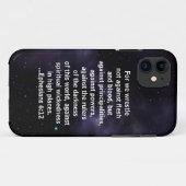 Ephesians bijbelverf 6:12 op ruimteachtergrond Case-Mate iPhone case (Achterkant (horizontaal))