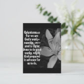 EPHESIËN 2:10 BIBLE SCRIPTURE QUOTE BRIEFKAART (Staand voorkant)