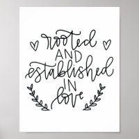 Ephésien 3:17 - Etabli dans l'amour - Poster
