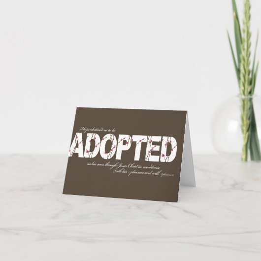 Éphésiens 1:5 Carte d'adoption (Devant)