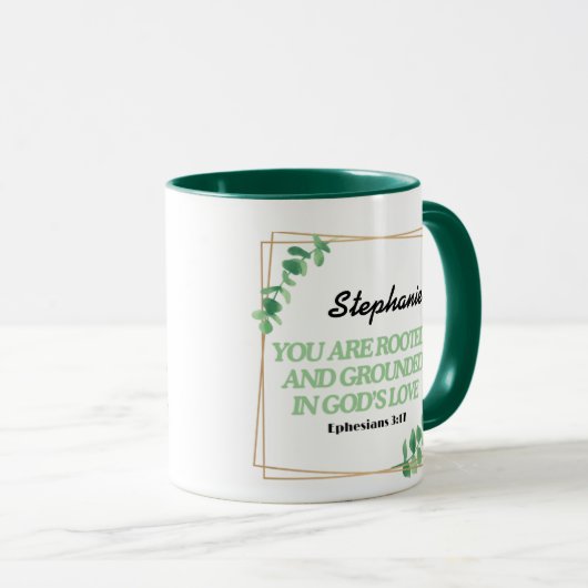 Ephésiens 3:17 Vous Êtes Raconté Mug Personnalisé (Devant droit)