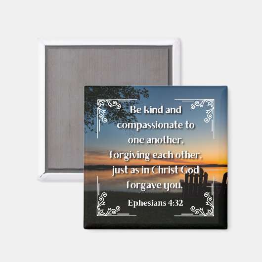 Éphésiens 4:32 aimant (Recto/Verso)