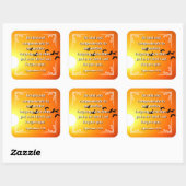 Éphésiens 4:32 carré autocollant (Feuille)