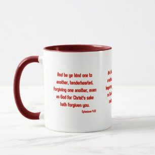Éphésiens 4:32 KJV Bible Verse Mug à deux tons