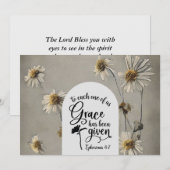 Ephésiens 4:7 La grâce a reçu la carte de la Bible (Devant / Derrière)