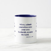 Éphésiens 5:22 KJV Bible Écriture Mug à deux tons (Centre)