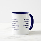Éphésiens 5:22 KJV Bible Écriture Mug à deux tons (Devant droit)