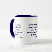 Éphésiens 5:22 KJV Bible Écriture Mug à deux tons (Devant gauche)