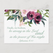 Éphésiens 6:10 Bible Verse Motivation Carte postal (Devant)