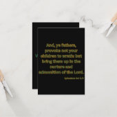 Ephésiens 6:4 KJV Bible Scripture Carte de voeux (Devant/Arrière en situation)