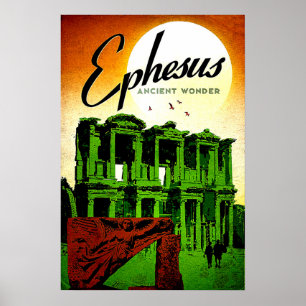 Ephesus, oud wonder, Turkije, oud reizen Poster