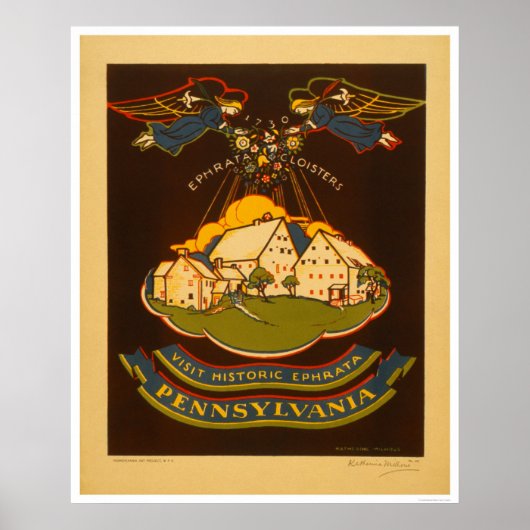 Ephrata Pennsylvania 1938 WPA Poster (Voorkant)