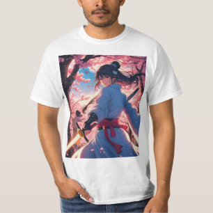 Epic Anime Warrior Graphic T-shirt