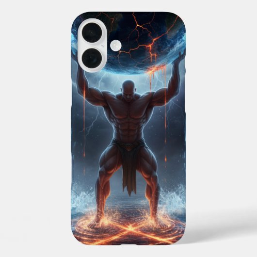 Epic Atlas Holding Planet Case-Mate iPhone Case (Achterkant)