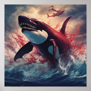 Epic Battle: Orca vs Kraken Poster - Ontketen de P