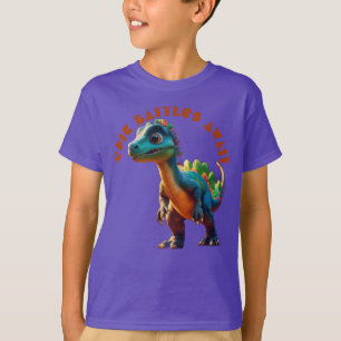 Epic Battles Await: Dinosaur Adventure T-shirt