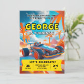 Epic Birthday Racing Car Adventure Kaart (Staand voorkant)