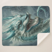 Epic Blue Storm Dragon Sherpa Deken (Voorkant (horizontaal))