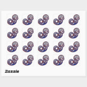 Epic Blue Vierkante Sticker (Vel)