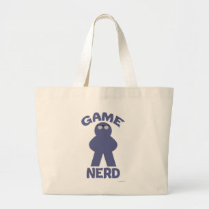 Epic Board Game Nerd Meeple Fun Logo Grote Tote Bag