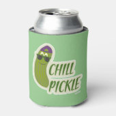 Epic Chill Pickle Funny Character Design Fun Blikjeskoeler (Blikje Voorkant)