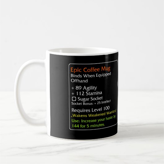 Epic Coffee mok Black (Links)