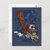 Epic Cosmic Adventure – Galactic Warrior and Rebel Briefkaart (Voorkant / Achterkant)