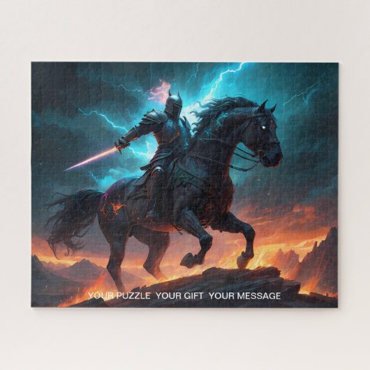 Epic Dark Knight & Stallion Art Puzzel Collectie (Horizontaal)
