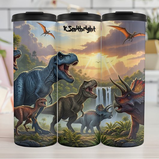 Epic Dinosaur Valley Waterfall Sunset Thermosbeker