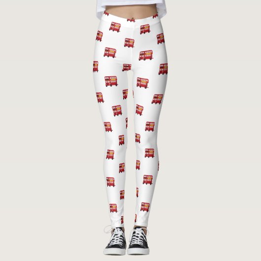 Epic Double Decker London Red Bus Leggings (Voorkant)