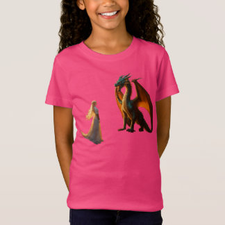 Epic Dragon vs Knight Battle T-Shirt Design