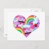 Epic Eighties Explosion Heart Briefkaart (Voorkant / Achterkant)