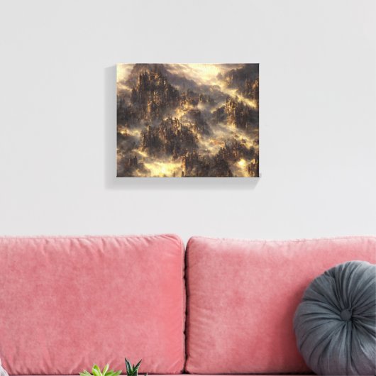 Epic eldin ring film landschap canvas afdruk (Insitu (Woonkamer))