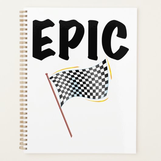 Epic Finish Line Checkered Racing Flag (Devant)