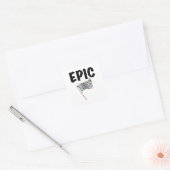 Epic Finish Line Checkered Racing Flag Vierkante Sticker (Envelop)