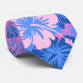 Epic Floral Hibiscus Hawaiian, dubbelzijdig bedruk Stropdas (Opgerold)